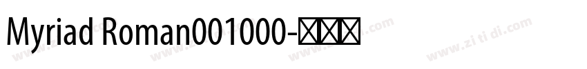 Myriad Roman001000字体转换